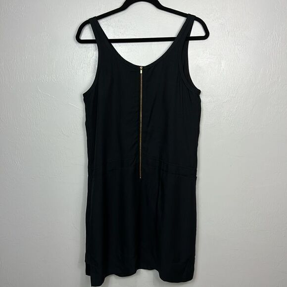 Banana Republic Black Sleeveless Scoop Neck Dress Size 14 - Picture 2 of 9